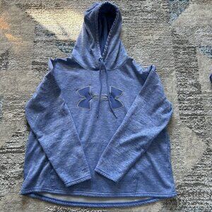Under Armour Womens Medium M Blue Pullover Sweatshirt Hoodie Pullover Drawstring